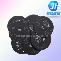 藍(lán)牙音響圓形硅膠墊背3M膠正面絲印高清字符